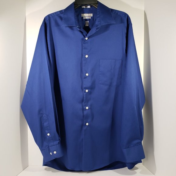 Van Heusen Other - Van Heusen Men's Dress Shirts Regular Fit Lux Sateen Stretch Solid